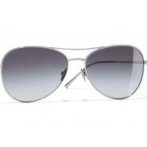 Chanel mirrored aviator sunglasses